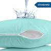 imageUtopia Bedding Waterproof Pillow Protectors Zippered 2 Pack White Standard Size Zippered Pillowcases Bed Bug Proof Pillow Encasement Covers 20 x 26 InchesSpa Blue