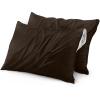 imageUtopia Bedding Waterproof Pillow Protectors Zippered 2 Pack White Standard Size Zippered Pillowcases Bed Bug Proof Pillow Encasement Covers 20 x 26 InchesBrown
