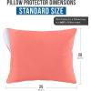 imageUtopia Bedding Waterproof Pillow Protectors Zippered 2 Pack White Standard Size Zippered Pillowcases Bed Bug Proof Pillow Encasement Covers 20 x 26 InchesCoral