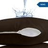 imageUtopia Bedding Waterproof Pillow Protectors Zippered 2 Pack White Standard Size Zippered Pillowcases Bed Bug Proof Pillow Encasement Covers 20 x 26 InchesBrown
