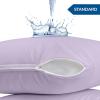 imageUtopia Bedding Waterproof Pillow Protectors Zippered 2 Pack White Standard Size Zippered Pillowcases Bed Bug Proof Pillow Encasement Covers 20 x 26 InchesLavender