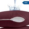 imageUtopia Bedding Waterproof Pillow Protectors Zippered 2 Pack White Standard Size Zippered Pillowcases Bed Bug Proof Pillow Encasement Covers 20 x 26 InchesBurgundy