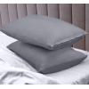 imageUtopia Bedding Waterproof Pillow Protectors Zippered 2 Pack White Standard Size Zippered Pillowcases Bed Bug Proof Pillow Encasement Covers 20 x 26 InchesGray
