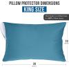 imageUtopia Bedding Waterproof Pillow Protectors Zippered 2 Pack White Standard Size Zippered Pillowcases Bed Bug Proof Pillow Encasement Covers 20 x 26 InchesDenim Blue