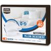 imageUtopia Bedding Waterproof Pillow Protectors Zippered 2 Pack White Standard Size Zippered Pillowcases Bed Bug Proof Pillow Encasement Covers 20 x 26 InchesBrown