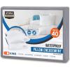 imageUtopia Bedding Waterproof Pillow Protectors Zippered 2 Pack White Standard Size Zippered Pillowcases Bed Bug Proof Pillow Encasement Covers 20 x 26 InchesGray