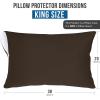 imageUtopia Bedding Waterproof Pillow Protectors Zippered 2 Pack White Standard Size Zippered Pillowcases Bed Bug Proof Pillow Encasement Covers 20 x 26 InchesBrown