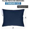 imageUtopia Bedding Waterproof Pillow Protectors Zippered 2 Pack White Standard Size Zippered Pillowcases Bed Bug Proof Pillow Encasement Covers 20 x 26 InchesNavy Blue