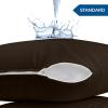 imageUtopia Bedding Waterproof Pillow Protectors Zippered 2 Pack White Standard Size Zippered Pillowcases Bed Bug Proof Pillow Encasement Covers 20 x 26 InchesBrown