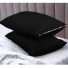imageUtopia Bedding Waterproof Pillow Protectors Zippered 2 Pack White Standard Size Zippered Pillowcases Bed Bug Proof Pillow Encasement Covers 20 x 26 InchesBlack
