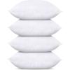 imageUtopia Bedding Throw Pillows Set of 4 White 18 x 18 Inches Pillows for Sofa Bed and Couch Decorative Stuffer Pillow12x12 Inch
