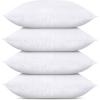 imageUtopia Bedding Throw Pillows Set of 4 White 18 x 18 Inches Pillows for Sofa Bed and Couch Decorative Stuffer Pillow12x16 Inch