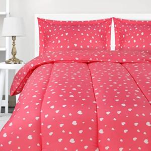 imageUtopia Bedding All Season Unicorn Comforter Set with 2 Pillow Cases 3 Piece Soft Brushed Microfiber Kids Bedding Set for BoysGirls Machine Washable TwinHeart