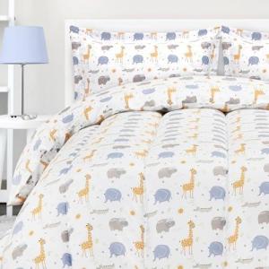 imageUtopia Bedding All Season Unicorn Comforter Set with 2 Pillow Cases 3 Piece Soft Brushed Microfiber Kids Bedding Set for BoysGirls Machine Washable TwinSafari