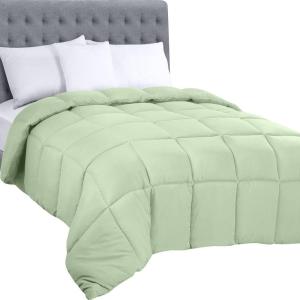 imageUtopia Bedding Comforters Queen Size All Season Duvet Insert Down Alternative Box Stitched Bed Comforter with Corner Tabs Machine Washable WhiteSage Green