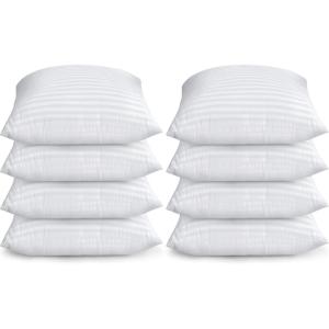 imageUtopia Bedding Pillows Standard Size Set of 2 White 950 Grams Filled Hotel Pillows Cooling Pillow for Side Back or Stomach SleepersEuropean Pack of 8