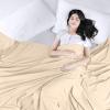 imageUtopia Bedding Flat Sheet  1 Pack Queen White  Soft Brushed Microfiber Fabric  Shrinkage ampamp Fade Resistant Top Sheet  Easy Care Bed SheetBeige