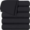 imageUtopia Bedding Flat Sheet  1 Pack Queen White  Soft Brushed Microfiber Fabric  Shrinkage ampamp Fade Resistant Top Sheet  Easy Care Bed SheetBlack