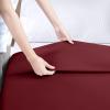 imageUtopia Bedding Flat Sheet  1 Pack Queen White  Soft Brushed Microfiber Fabric  Shrinkage ampamp Fade Resistant Top Sheet  Easy Care Bed SheetBurgundy