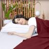 imageUtopia Bedding Flat Sheet  1 Pack Queen White  Soft Brushed Microfiber Fabric  Shrinkage ampamp Fade Resistant Top Sheet  Easy Care Bed SheetBurgundy