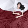 imageUtopia Bedding Flat Sheet  1 Pack Queen White  Soft Brushed Microfiber Fabric  Shrinkage ampamp Fade Resistant Top Sheet  Easy Care Bed SheetBurgundy