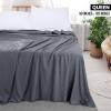 imageUtopia Bedding Flat Sheet  1 Pack Queen White  Soft Brushed Microfiber Fabric  Shrinkage ampamp Fade Resistant Top Sheet  Easy Care Bed SheetGrey