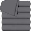 imageUtopia Bedding Flat Sheet  1 Pack Queen White  Soft Brushed Microfiber Fabric  Shrinkage ampamp Fade Resistant Top Sheet  Easy Care Bed SheetGrey
