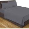 imageUtopia Bedding Flat Sheet  1 Pack Queen White  Soft Brushed Microfiber Fabric  Shrinkage ampamp Fade Resistant Top Sheet  Easy Care Bed SheetGrey