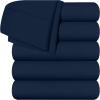 imageUtopia Bedding Flat Sheet  1 Pack Queen White  Soft Brushed Microfiber Fabric  Shrinkage ampamp Fade Resistant Top Sheet  Easy Care Bed SheetNavy