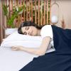 imageUtopia Bedding Flat Sheet  1 Pack Queen White  Soft Brushed Microfiber Fabric  Shrinkage ampamp Fade Resistant Top Sheet  Easy Care Bed SheetNavy