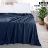 imageUtopia Bedding Flat Sheet  1 Pack Queen White  Soft Brushed Microfiber Fabric  Shrinkage ampamp Fade Resistant Top Sheet  Easy Care Bed SheetNavy