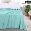 imageUtopia Bedding Flat Sheet  1 Pack Queen White  Soft Brushed Microfiber Fabric  Shrinkage ampamp Fade Resistant Top Sheet  Easy Care Bed SheetSpa Blue