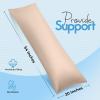 imageUtopia Bedding Full Body Pillow for Adults White 20 x 54 Inch Long Pillow Insert for Sleeping Ideal for Side SleepersBeige