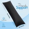 imageUtopia Bedding Full Body Pillow for Adults White 20 x 54 Inch Long Pillow Insert for Sleeping Ideal for Side SleepersBlack