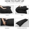 imageUtopia Bedding Full Body Pillow for Adults White 20 x 54 Inch Long Pillow Insert for Sleeping Ideal for Side SleepersBlack