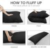 imageUtopia Bedding Full Body Pillow for Adults White 20 x 54 Inch Long Pillow Insert for Sleeping Ideal for Side SleepersBlack