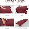 imageUtopia Bedding Full Body Pillow for Adults White 20 x 54 Inch Long Pillow Insert for Sleeping Ideal for Side SleepersBurgundy