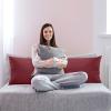 imageUtopia Bedding Full Body Pillow for Adults White 20 x 54 Inch Long Pillow Insert for Sleeping Ideal for Side SleepersBurgundy