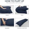 imageUtopia Bedding Full Body Pillow for Adults White 20 x 54 Inch Long Pillow Insert for Sleeping Ideal for Side SleepersNavy