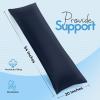 imageUtopia Bedding Full Body Pillow for Adults White 20 x 54 Inch Long Pillow Insert for Sleeping Ideal for Side SleepersNavy