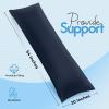 imageUtopia Bedding Full Body Pillow for Adults White 20 x 54 Inch Long Pillow Insert for Sleeping Ideal for Side SleepersNavy
