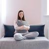 imageUtopia Bedding Full Body Pillow for Adults White 20 x 54 Inch Long Pillow Insert for Sleeping Ideal for Side SleepersNavy