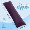 imageUtopia Bedding Full Body Pillow for Adults White 20 x 54 Inch Long Pillow Insert for Sleeping Ideal for Side SleepersPurple