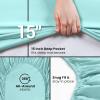 imageUtopia Bedding Twin Fitted Sheets  Bulk Pack of 6 Bottom Sheets  Soft Brushed Microfiber  Deep Pockets  Shrinkage ampamp Fade Resistant  Easy Care WhiteSpa Blue