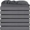 imageUtopia Bedding Twin Fitted Sheets  Bulk Pack of 6 Bottom Sheets  Soft Brushed Microfiber  Deep Pockets  Shrinkage ampamp Fade Resistant  Easy Care WhiteGrey
