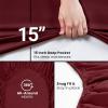 imageUtopia Bedding Twin Fitted Sheets  Bulk Pack of 6 Bottom Sheets  Soft Brushed Microfiber  Deep Pockets  Shrinkage ampamp Fade Resistant  Easy Care WhiteBurgundy