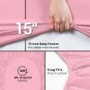 imageUtopia Bedding Twin Fitted Sheets  Bulk Pack of 6 Bottom Sheets  Soft Brushed Microfiber  Deep Pockets  Shrinkage ampamp Fade Resistant  Easy Care WhitePink