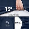 imageUtopia Bedding Twin Fitted Sheets  Bulk Pack of 6 Bottom Sheets  Soft Brushed Microfiber  Deep Pockets  Shrinkage ampamp Fade Resistant  Easy Care WhiteNavy