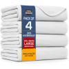 imageUtopia Bedding Washable Underpads 34quot x 36quot Pack of 4 Waterproof Reusable Heavy Absorbency Incontinence Bed Pads for Adults Kids Elderly and Pets Bedwetting Pads for Sofa and Couch BlueWhite