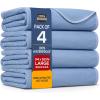 imageUtopia Bedding Washable Underpads 34quot x 36quot Pack of 4 Waterproof Reusable Heavy Absorbency Incontinence Bed Pads for Adults Kids Elderly and Pets Bedwetting Pads for Sofa and Couch BlueBlue